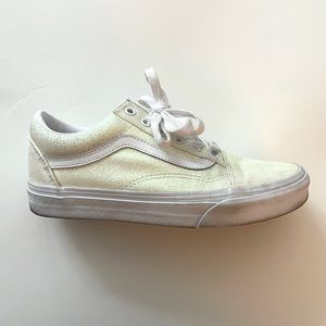 Vans - Size 6.5 Women’s - UV changing glitter old skool low top lace up